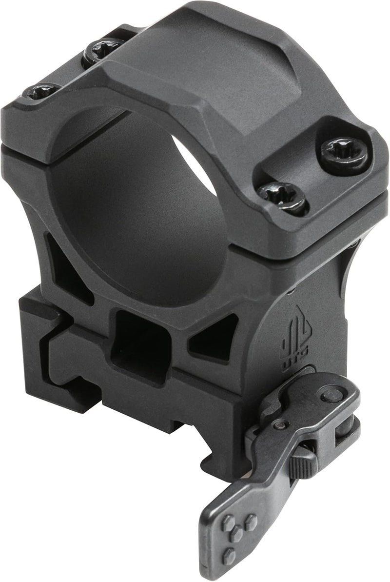 UTG ACCU-SYNC QR 1" Medium Profile Scope Rings, Picatinny,Black - Image 1